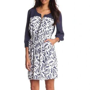 Sessilee Dress Navy White Size 8 Lilly Pulitzer EUC